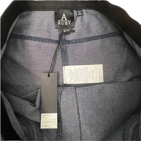 NWT A Ruby Denim Knit Tricot Jean Jeggings - Size 2 - Picture 5 of 10